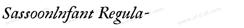 Sassoonlnfant Regula字体转换
